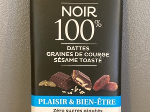 Chocolat noir 100%, dattes, graines de courge et sésame toasté - Dardenne
